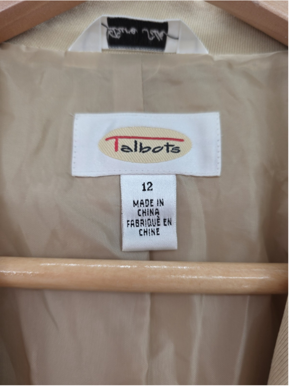 Vintage Talbots Pure Silk Blazer Size 12 Beige Old Money Quiet Luxury - Picture 3 of 16